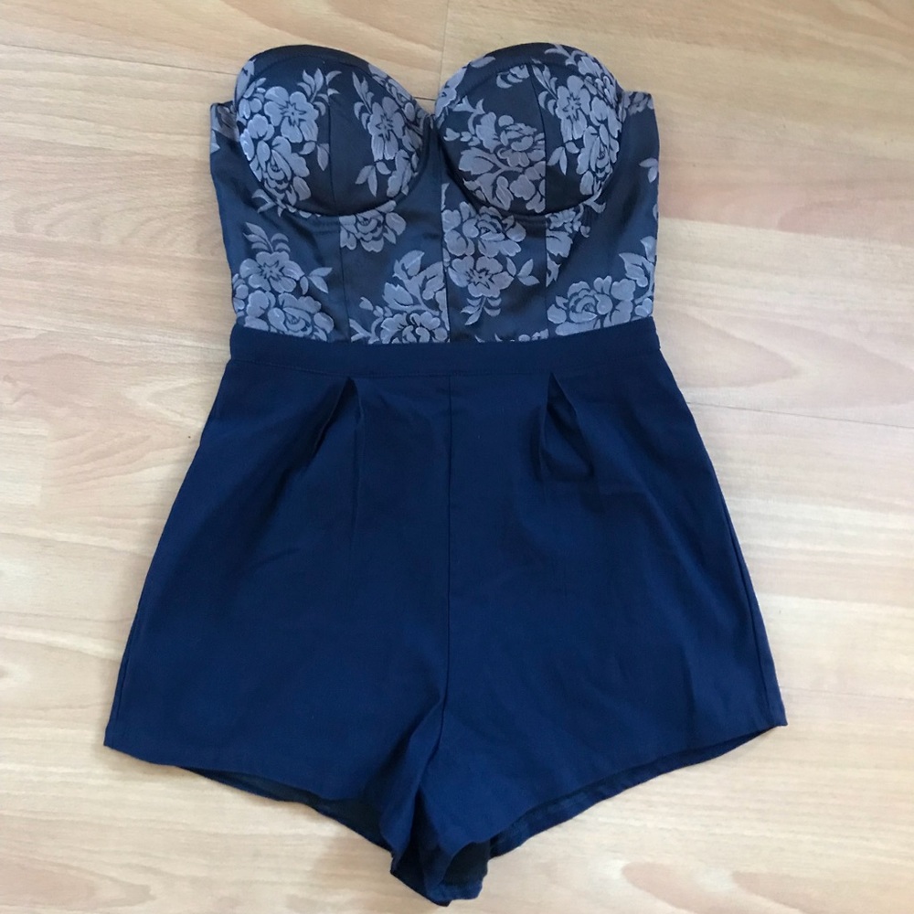 Navy Blue Romper, Size XS